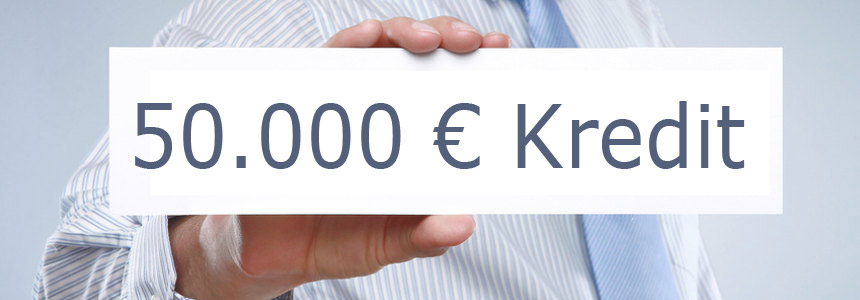 50.000 Euro Kredit aufnehmen